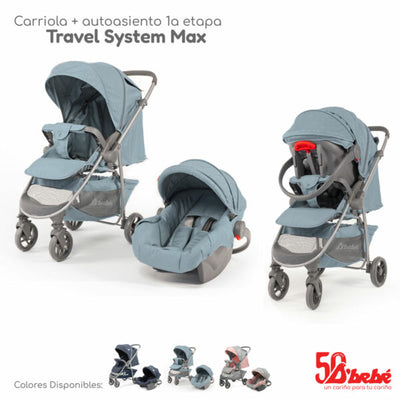 Carriola D´bebé reversible multi-funcional Travel System Max Menta