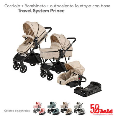 Carriola con Portabebé D´bebé Travel System Prince Arena