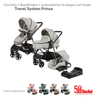 Carriola D´bebé Travel System Prince Gris