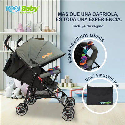 CARRIOLA DE BASTON KOOL BABY CAR-104 GRIS