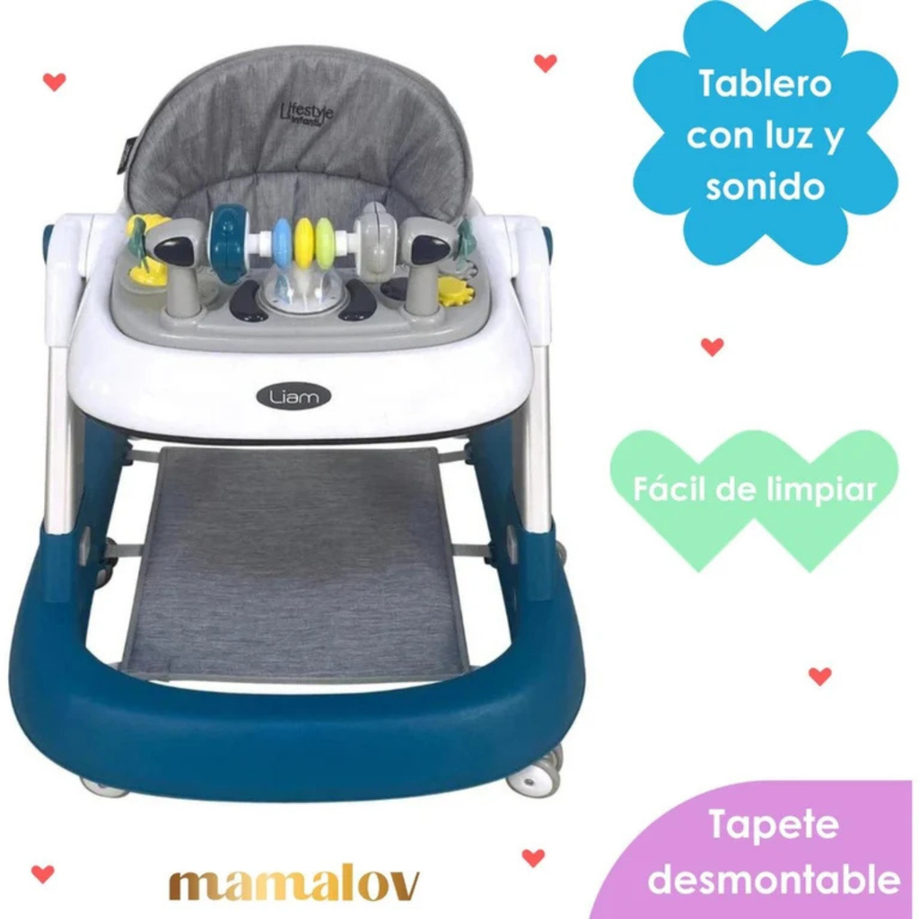 Andadera Para Bebé 3 En 1 Liam Lifestyle By Infanti Turquesa