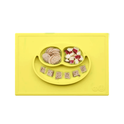 Plato de Silicon Happy Mat Amarillo HM010 Ezpz