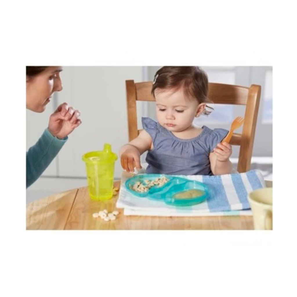 Platos con Division y Tenedor - 6381 Thefirstyears