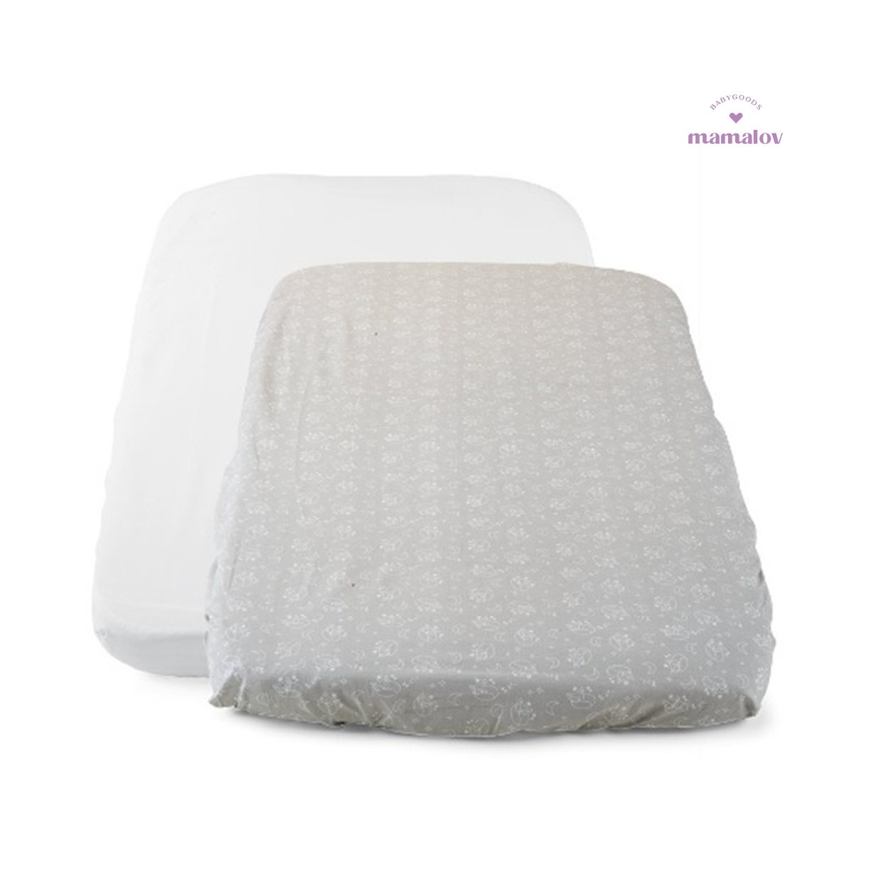 Set 2 Sabanas Bajeras Para Minicuna 50x85 - Grey Fox 4221 Chicco