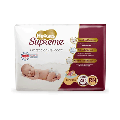 PAÑALES HUGGIES SUPREME RECIEN NACIDO UNISEX