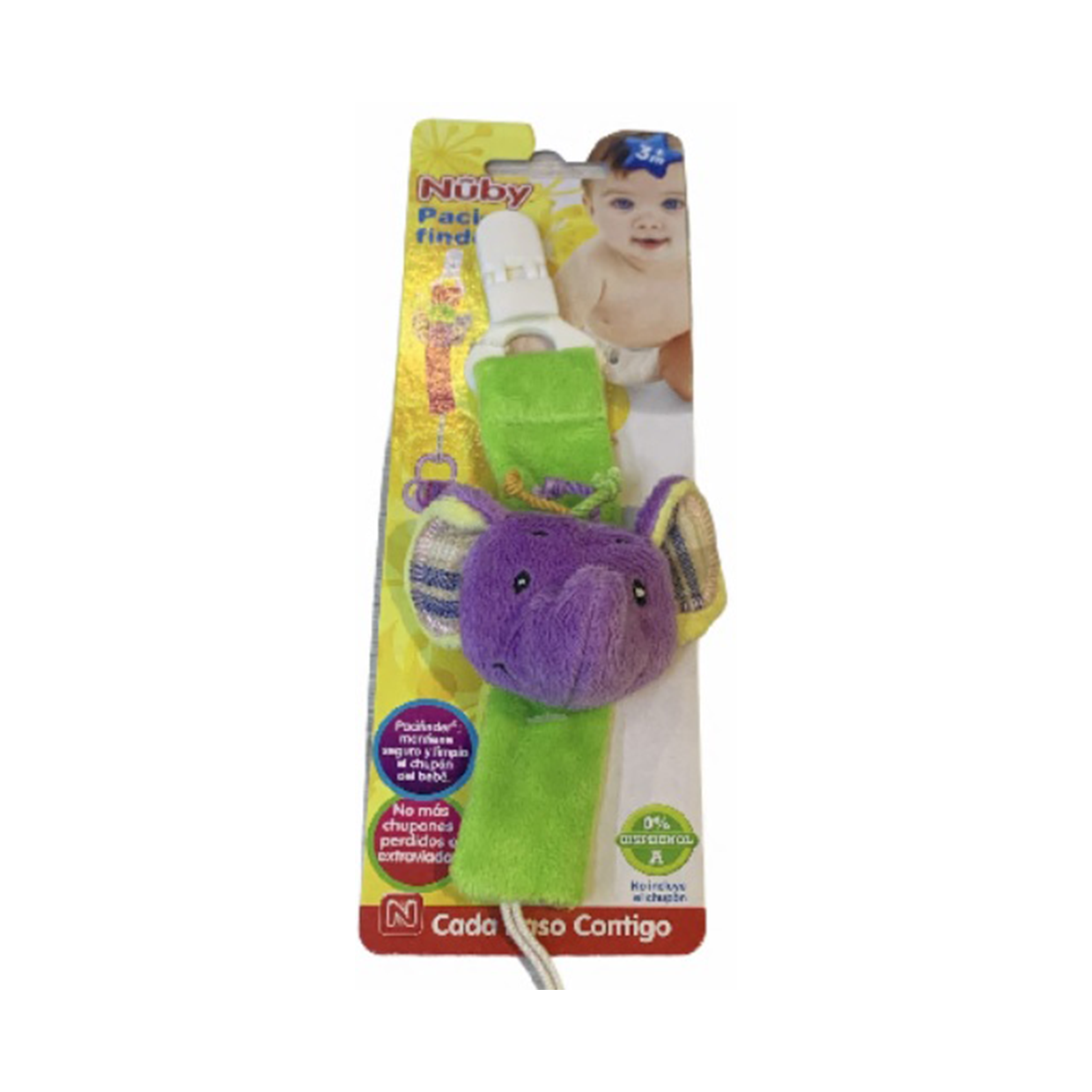 Porta chupon Elefante de Felpa Nuby