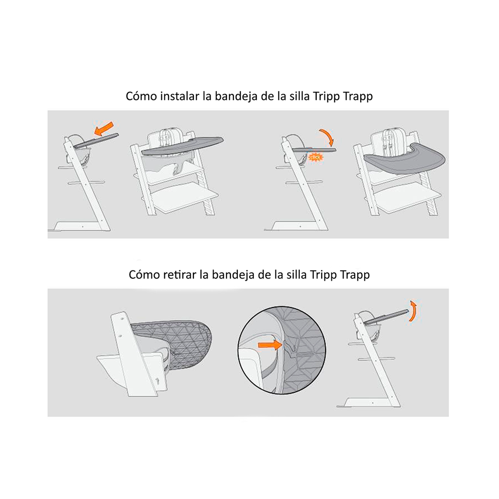 Charola para Silla Tripp Trapp - Gris 428504 Stokke
