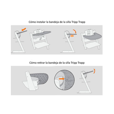 Charola para Silla Tripp Trapp - Gris 428504 Stokke