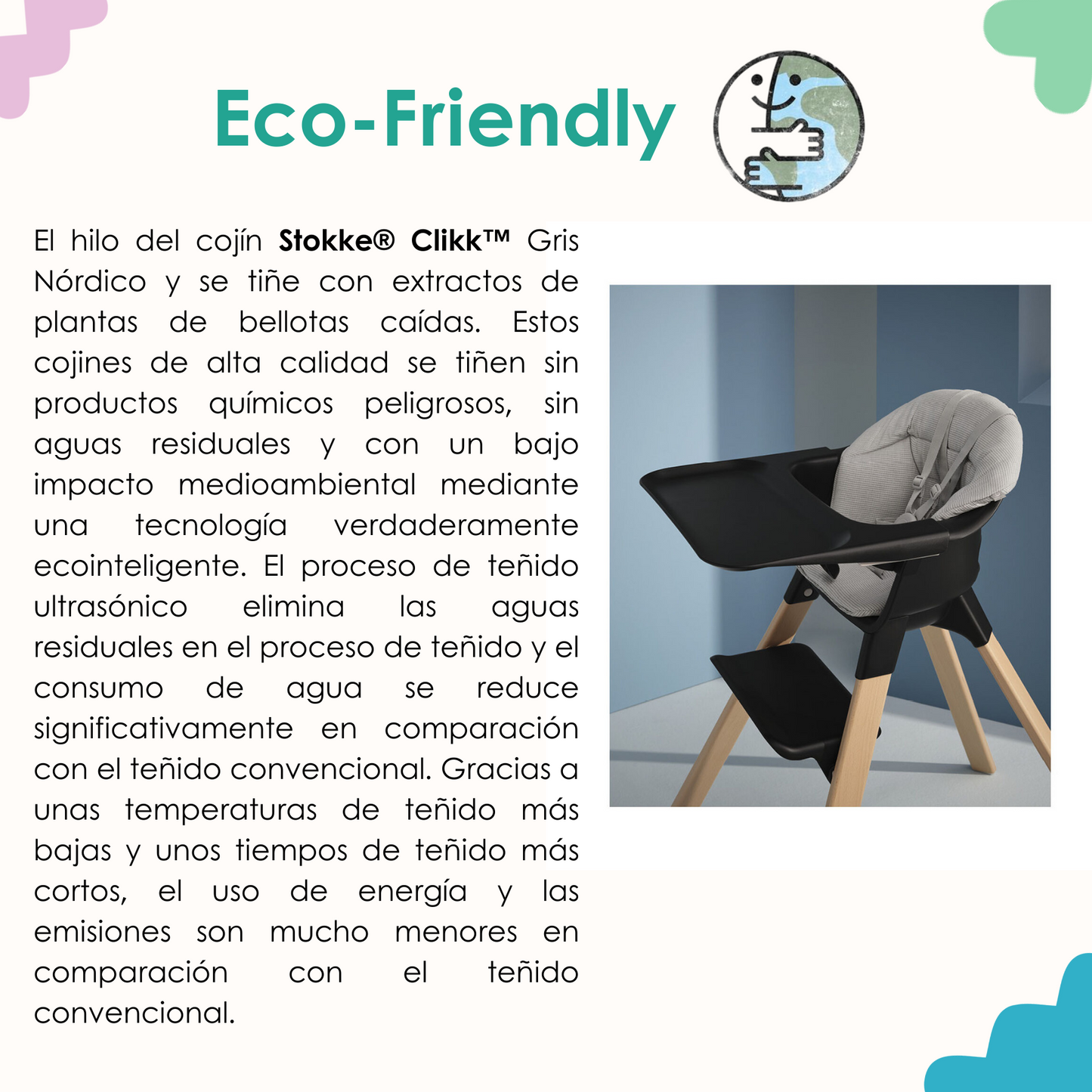 Cushion Clikk - Grey Nordic 552202 Stokke
