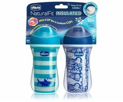 Set Vaso Entrenador con Boquilla Aislante 9 onzas - Azul Chicco