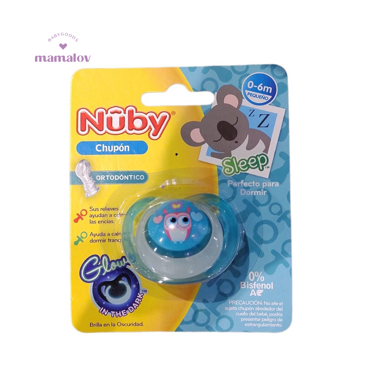 Chupon Corto Fluorescente - 5777SOSM Nuby