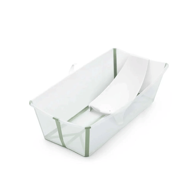 Bañera Plegable para Bebes Flexi Bath XL + Hamaca Stokke Verde Transparente