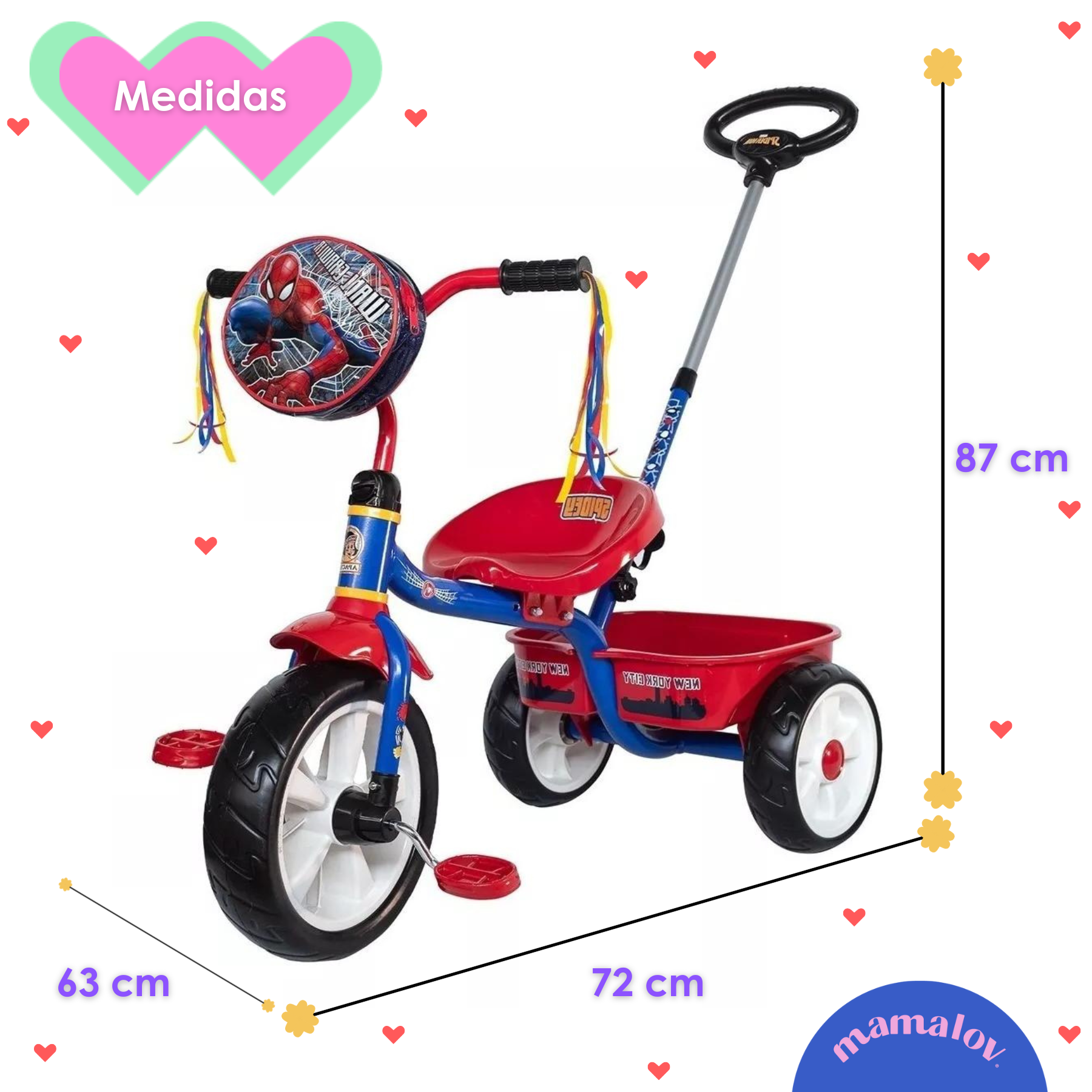 Triciclo apache 2025 spiderman precio