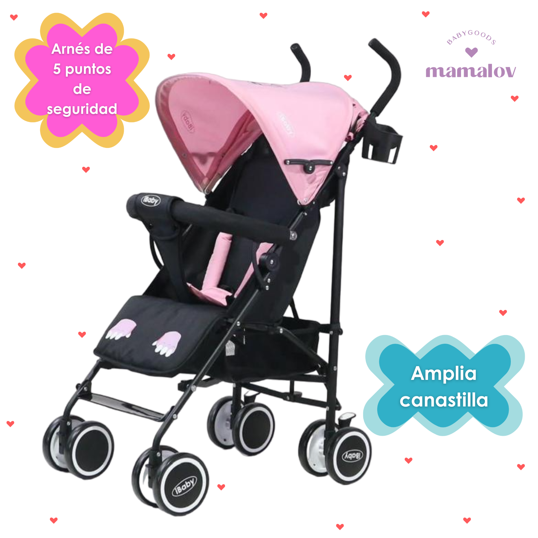 Coche Carriola Cochecito Para Bebes Plegable For Baby Stroller Con Sombrilla