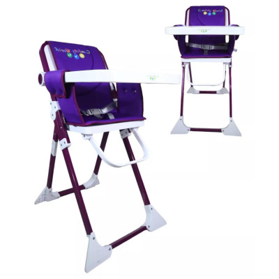 Silla Alta Periquera Para Bebé Plegable Sun - Morado - Confety World