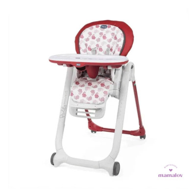 Silla Alta Polly Progress Roja Chicco