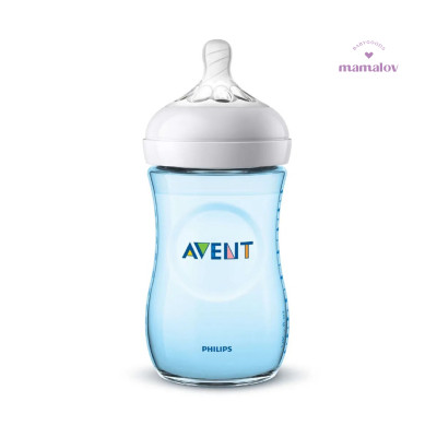 Biberon Natural 260ml 9oz - Azul SCF035/17 Avent