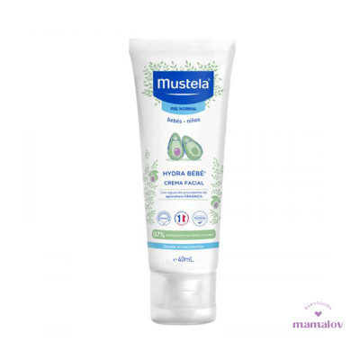 Mustela Hydra Bebé Crema Facial 40ml Para Recién Nacido Con Piel Normal