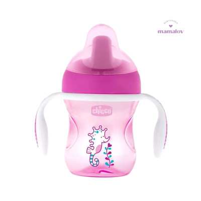 Vaso Entrenador 6m+ - Rosa/Morado Chicco