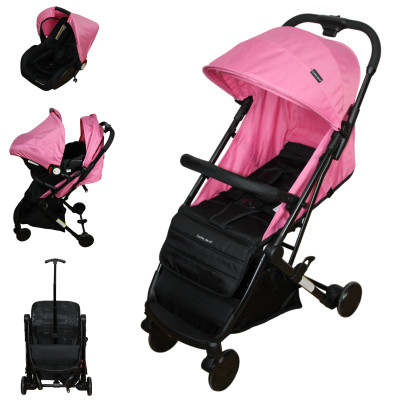 Carriola Para Bebés Plegado Tipo Maleta Viajera Maggie - Rosa - Confety