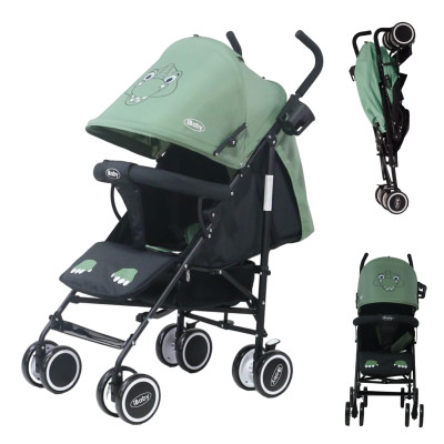 Carriola De Bastón Plegable Para Bebé Aleé Dino - Verde - iBaby