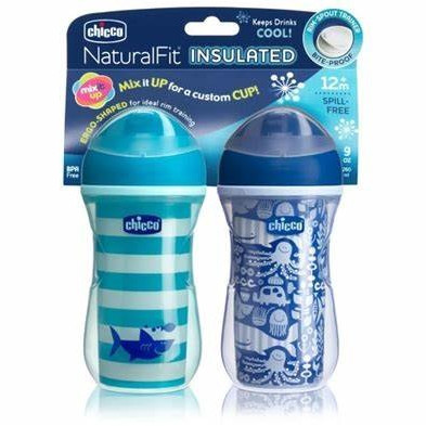 Set Vaso Entrenador con Boquilla Aislante 9 onzas - Azul Chicco